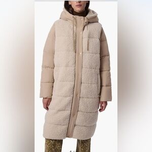 NWT Bernardo Cream Hooded Puffer Coat